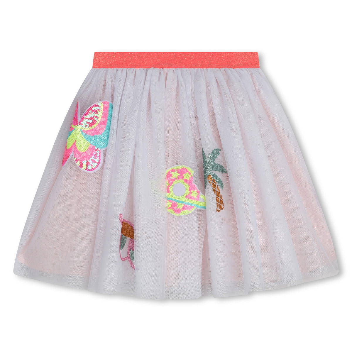 Billieblush Girls Pink Patchwork Tulle Skirt