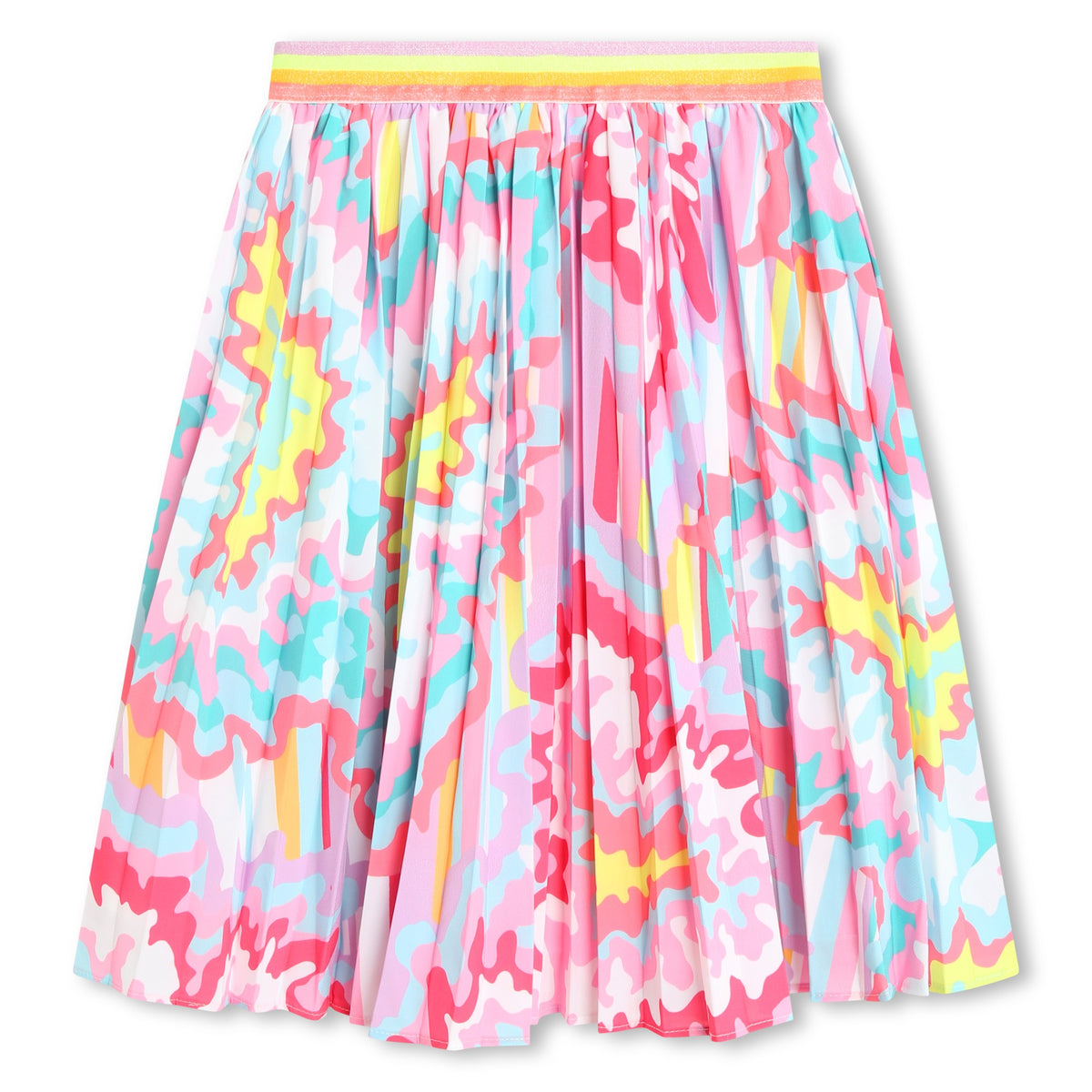 Billieblush Girls Abstract Print Pleated Skirt