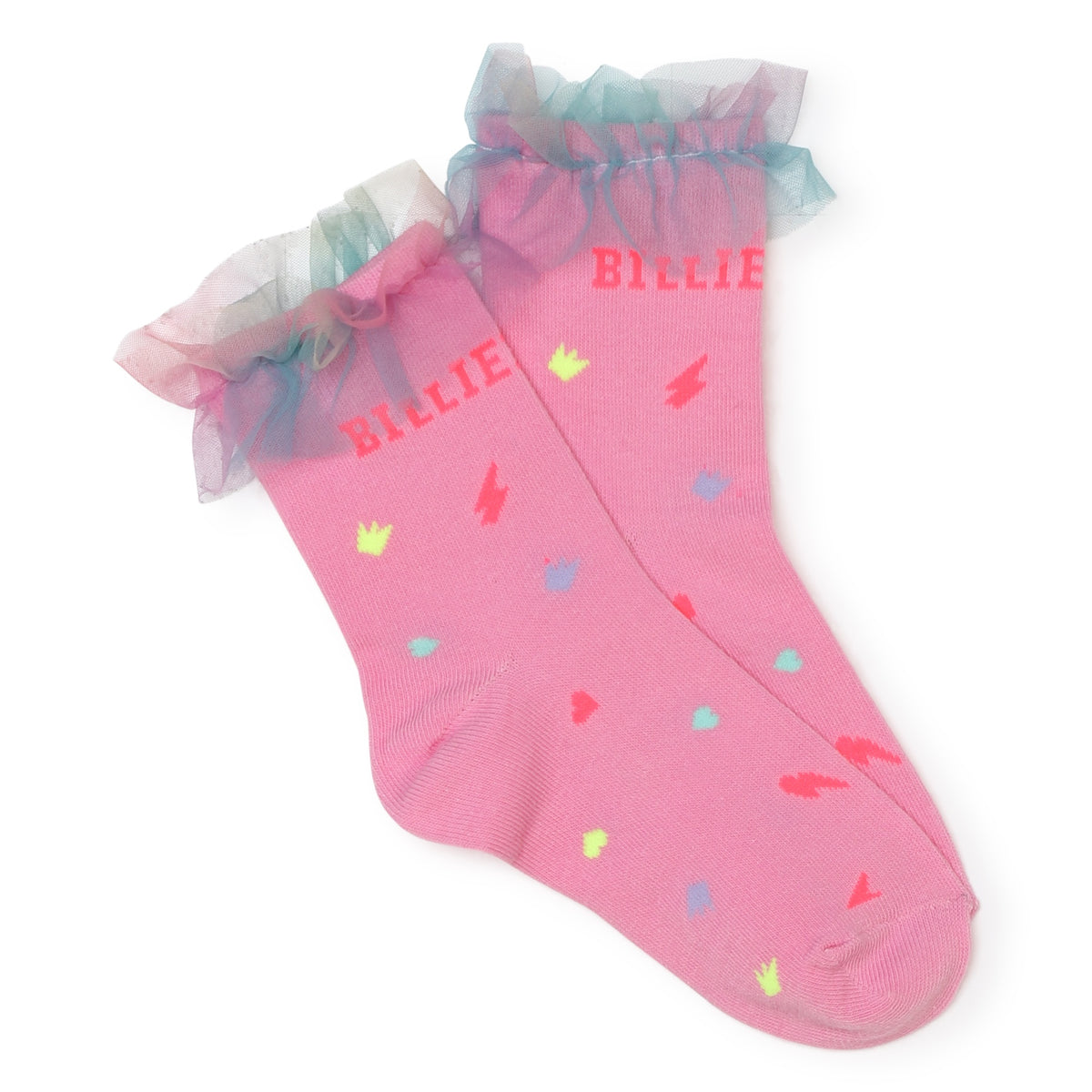 Billieblush Girls Pink Tulle Ankle Socks