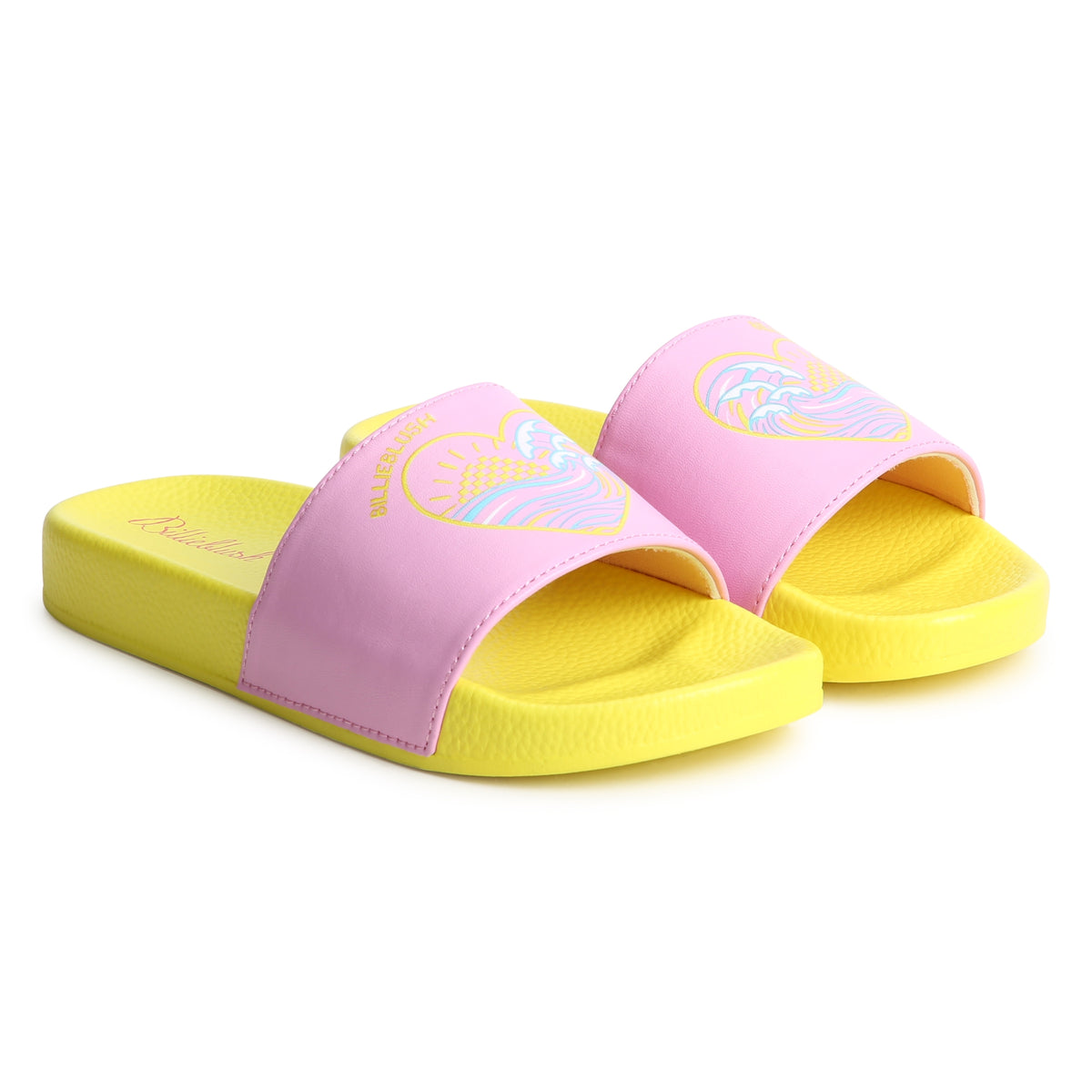 Billieblush Girls Pink & Yellow Sliders