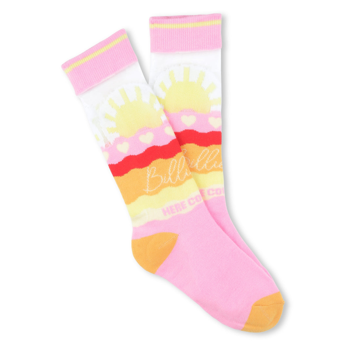 Billieblush Girls Pink Sun Knee High Socks