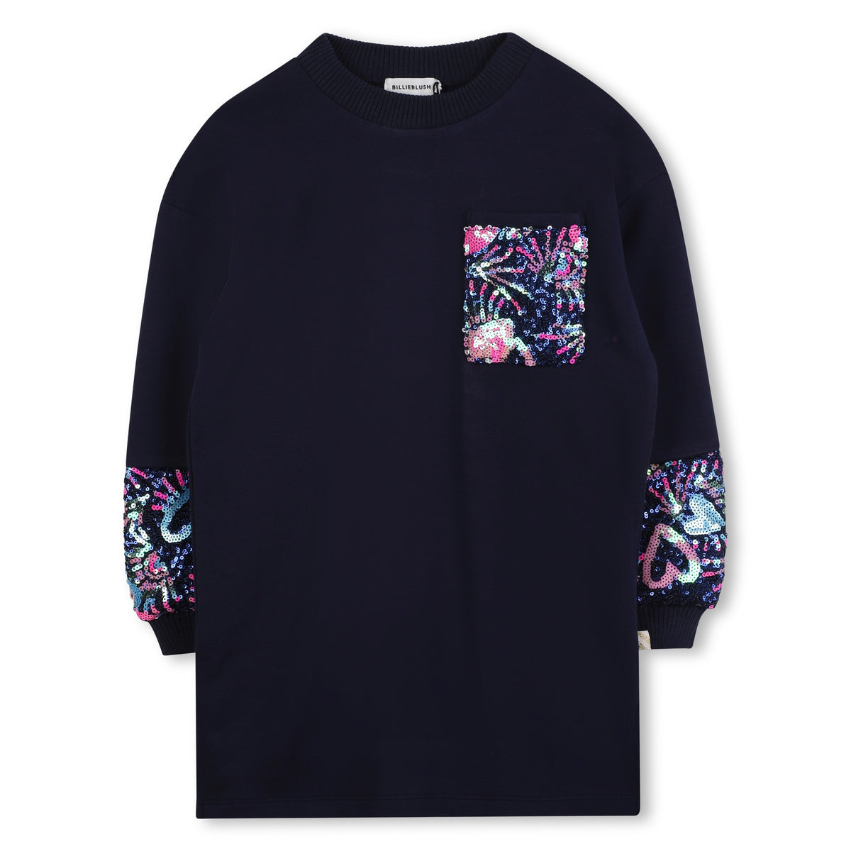 Billieblush Girls Navy Sequin Dress