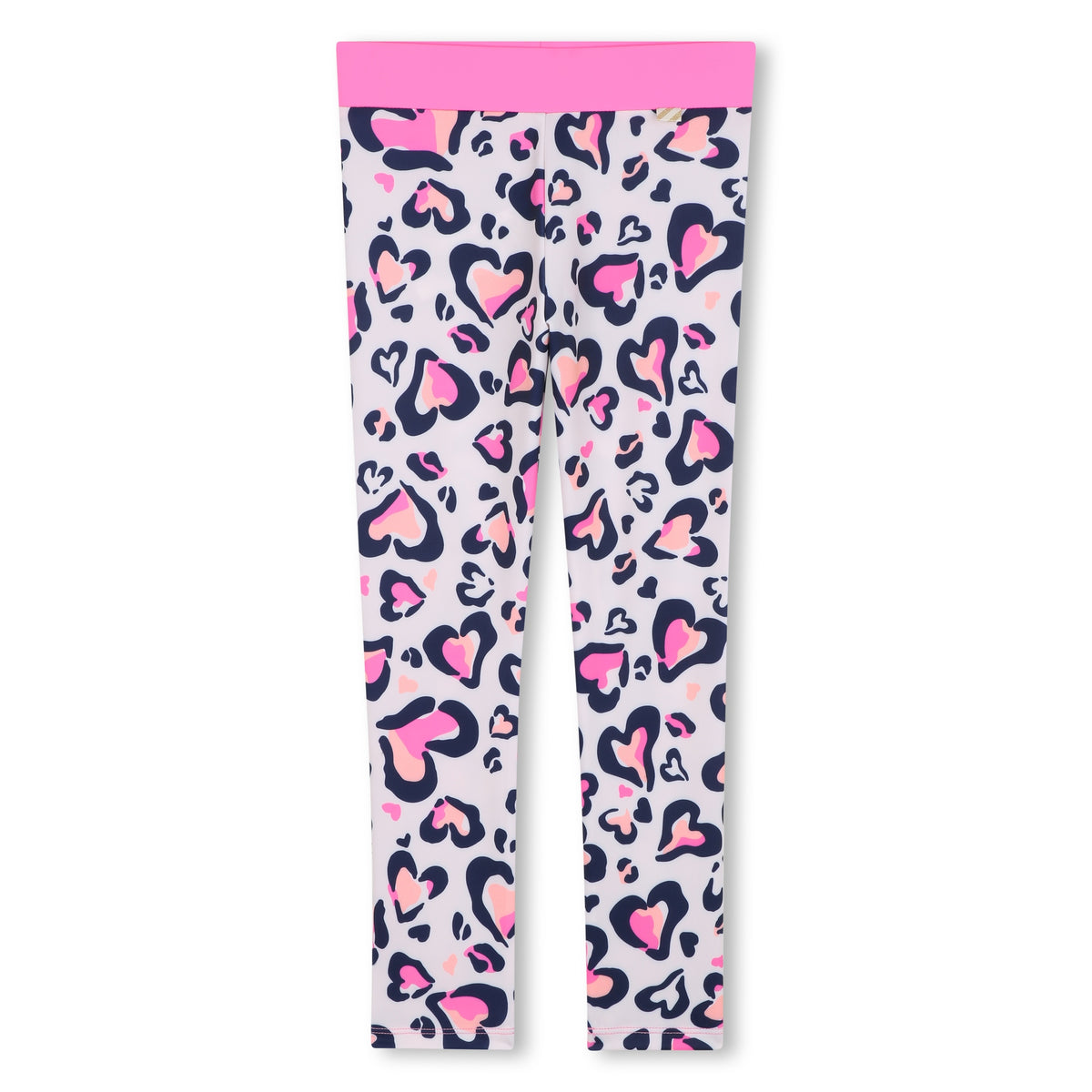 Billieblush Girls Navy Heart Leggings