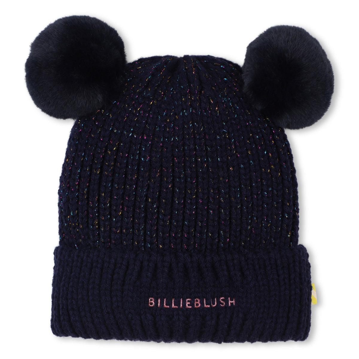 Billieblush Girls Navy Glitter Bobble Hat