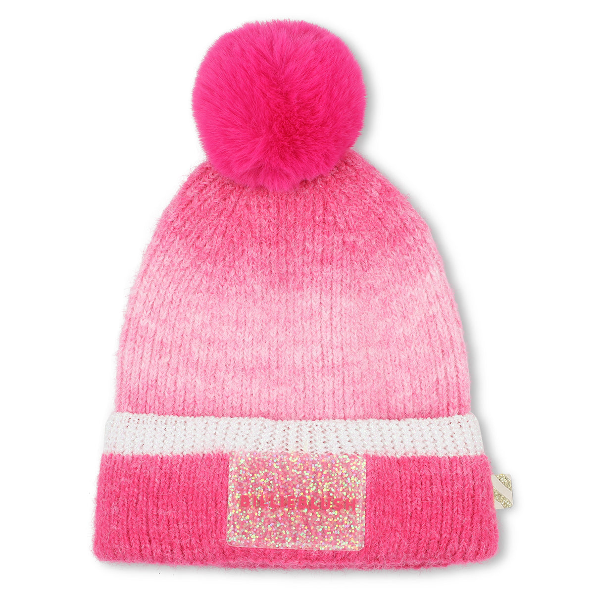 Billieblush Girls Pink Glitter Bobble Hat