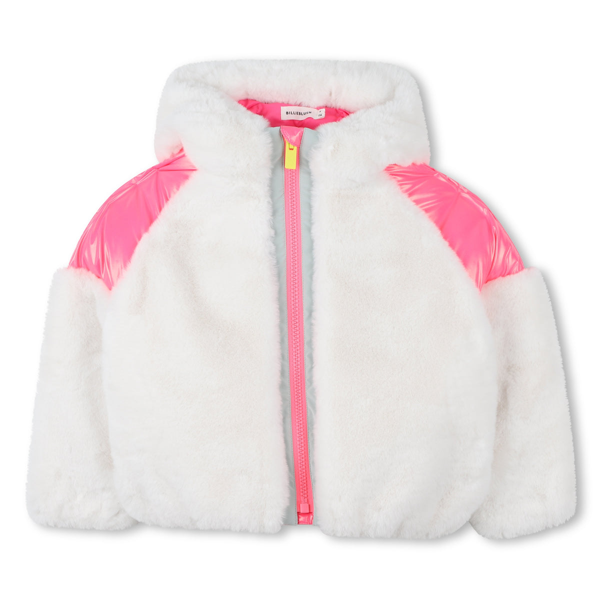 Billieblush Girls Ivory Faux Fur Jacket