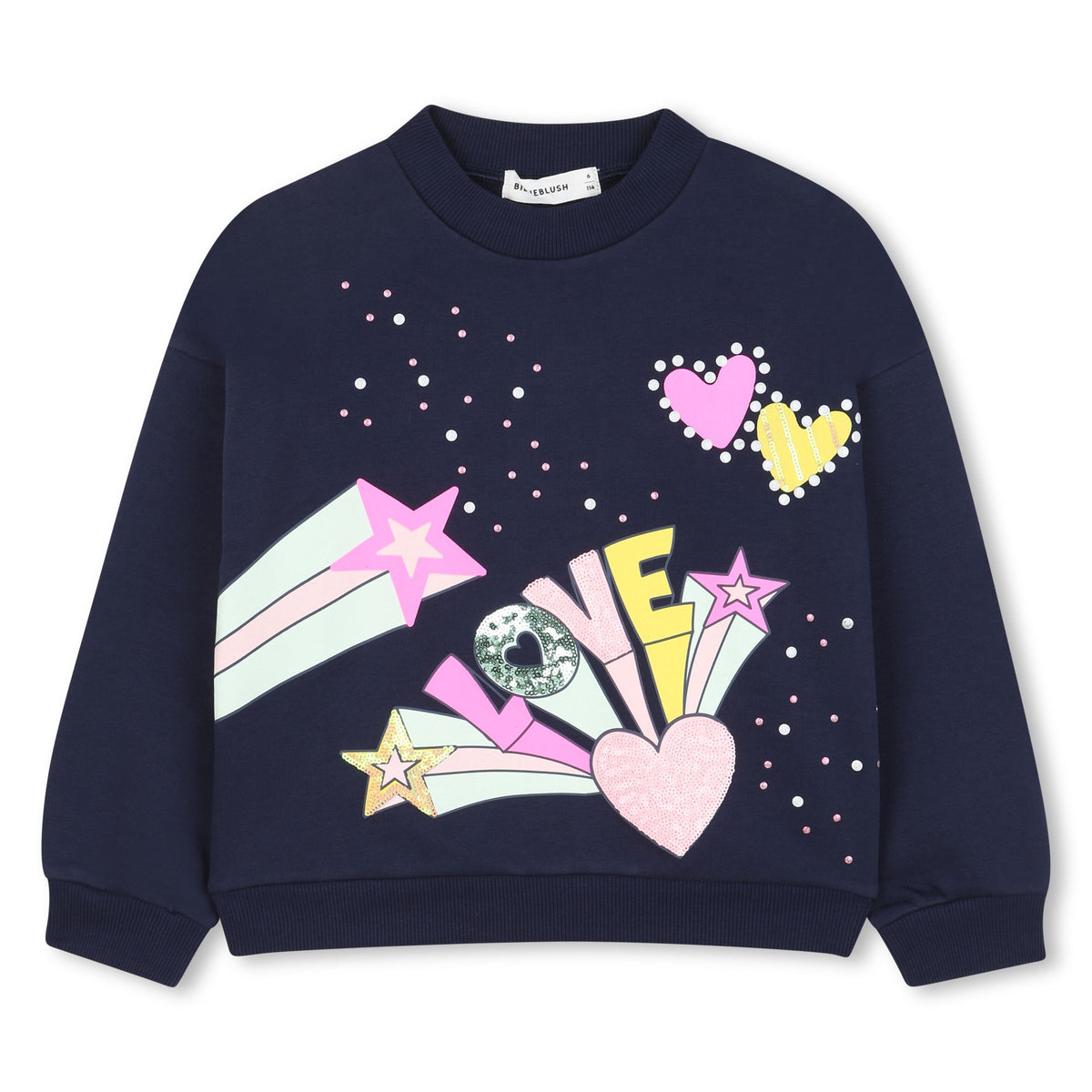 Billieblush Girls Navy Love Sweatshirt