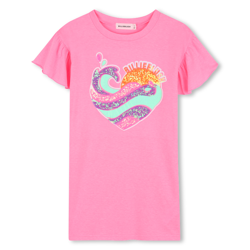 Billieblush Girls Pink Sequin Heart Dress