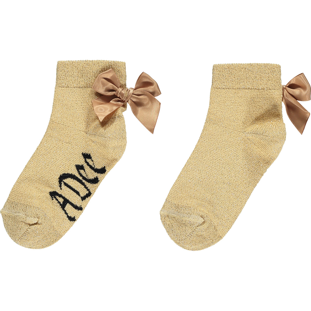 A Dee Gold Bow 'Bailey' Ankle Socks
