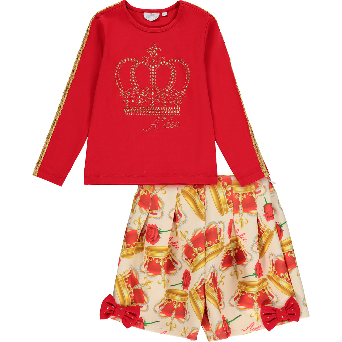 A Dee Red Crown 'Charlotte' Shorts Set