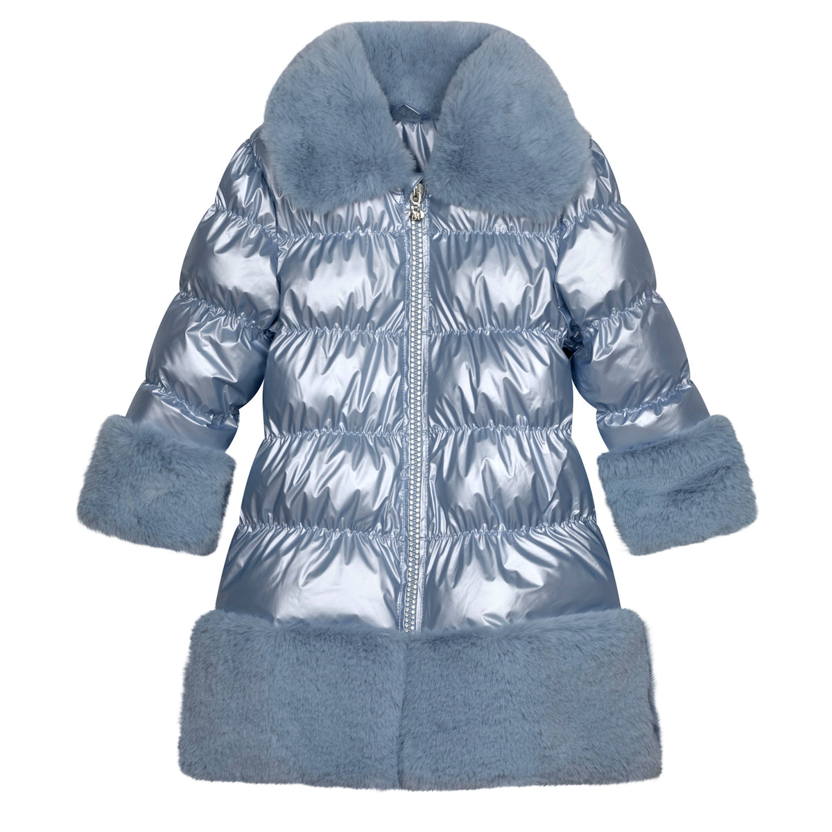 A Dee Blue 'Sarah' Faux Fur Trim Coat