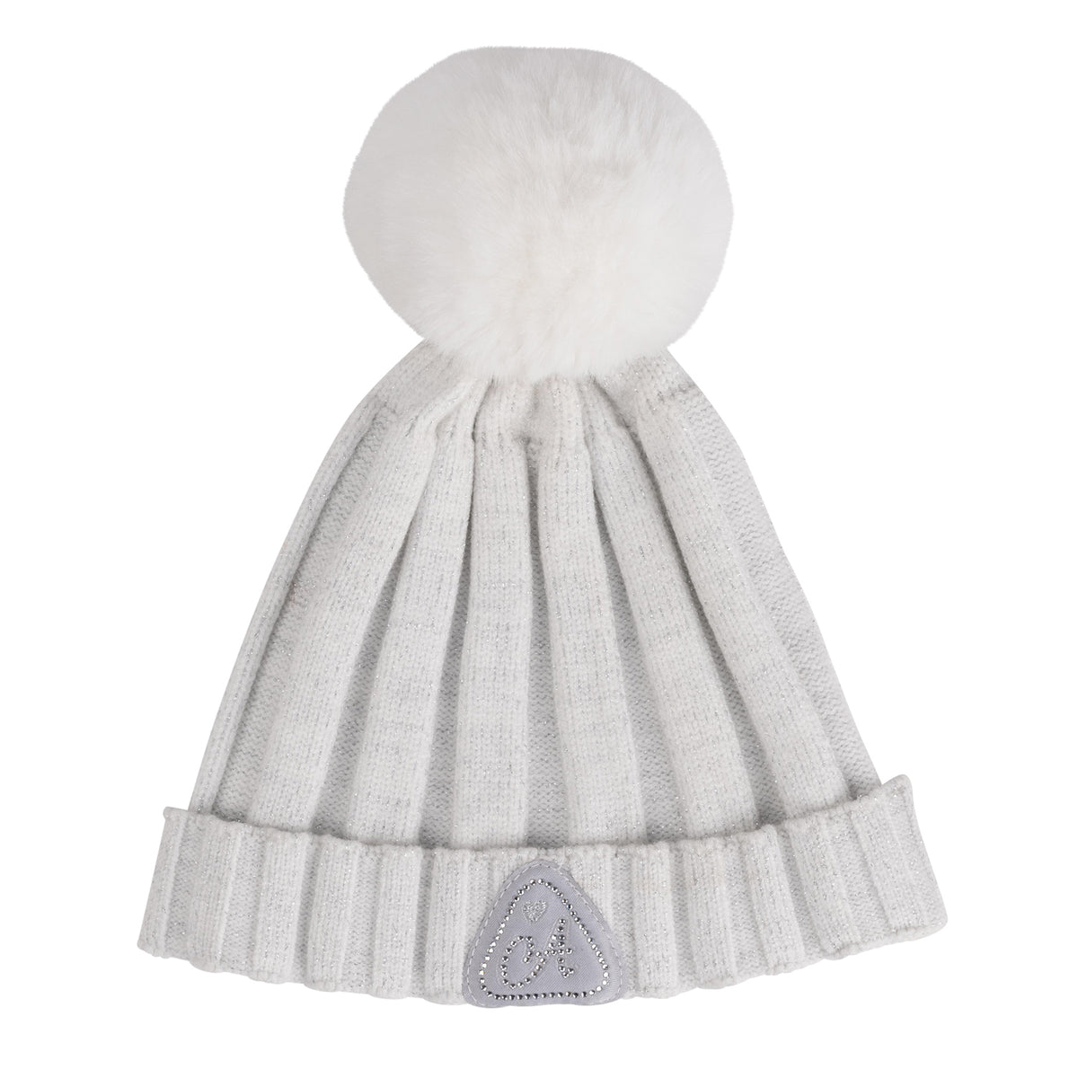 A Dee Girls White 'Paola' Pom Pom Hat