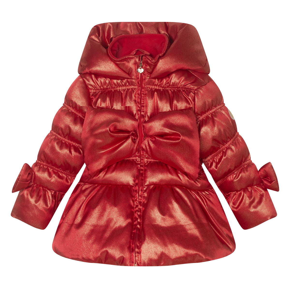 A Dee Girls Red 'Rihanon' Glitter Bow Jacket