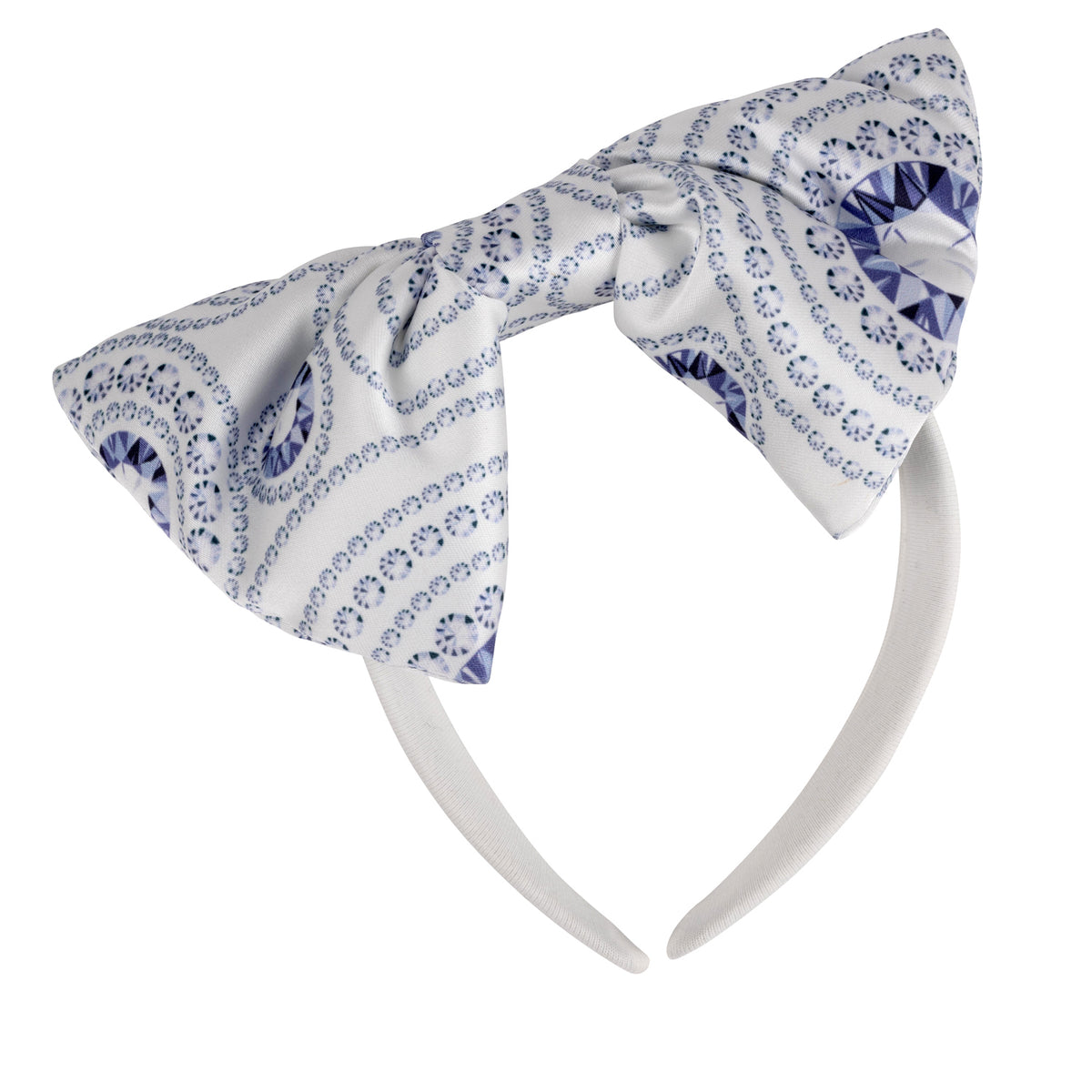 A Dee Girls White 'Rosalie' Diamond Bow Headband