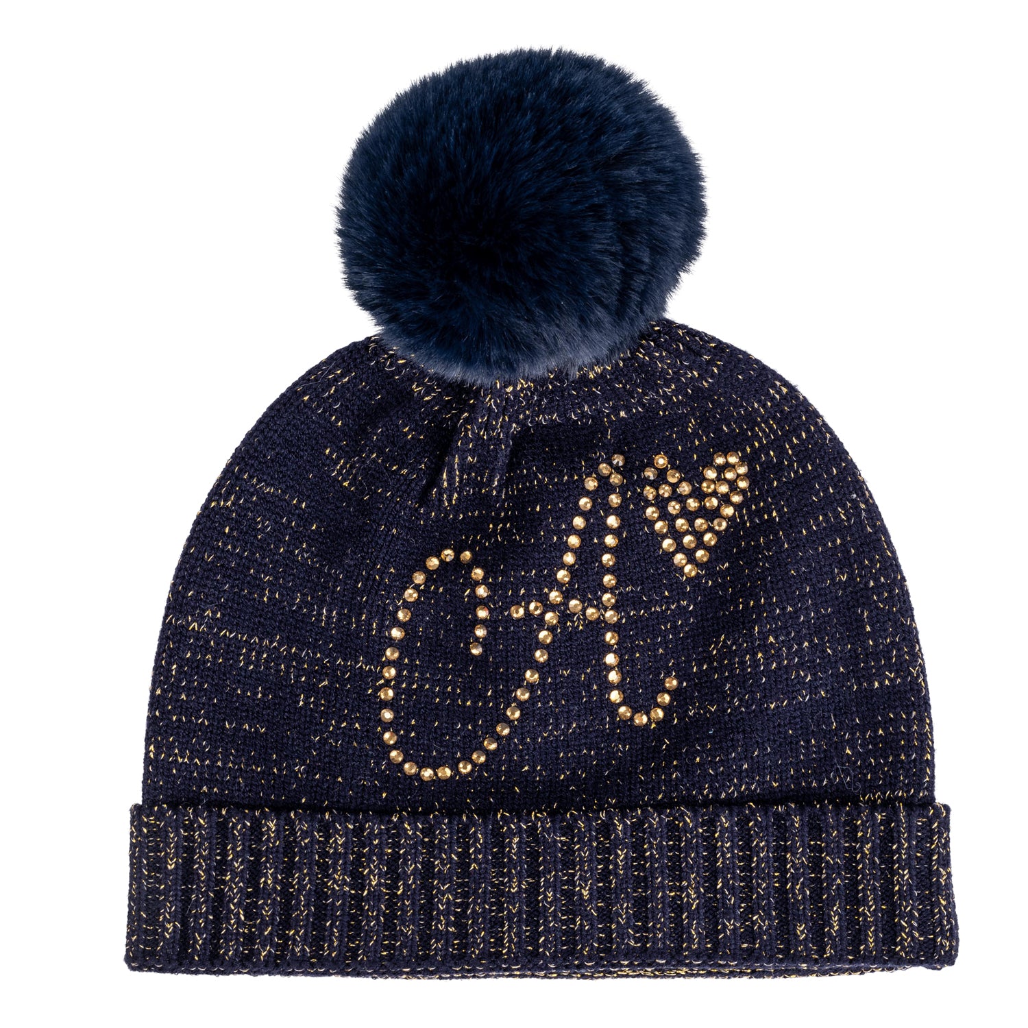 A Dee Girls Navy Rani Pom Pom Hat