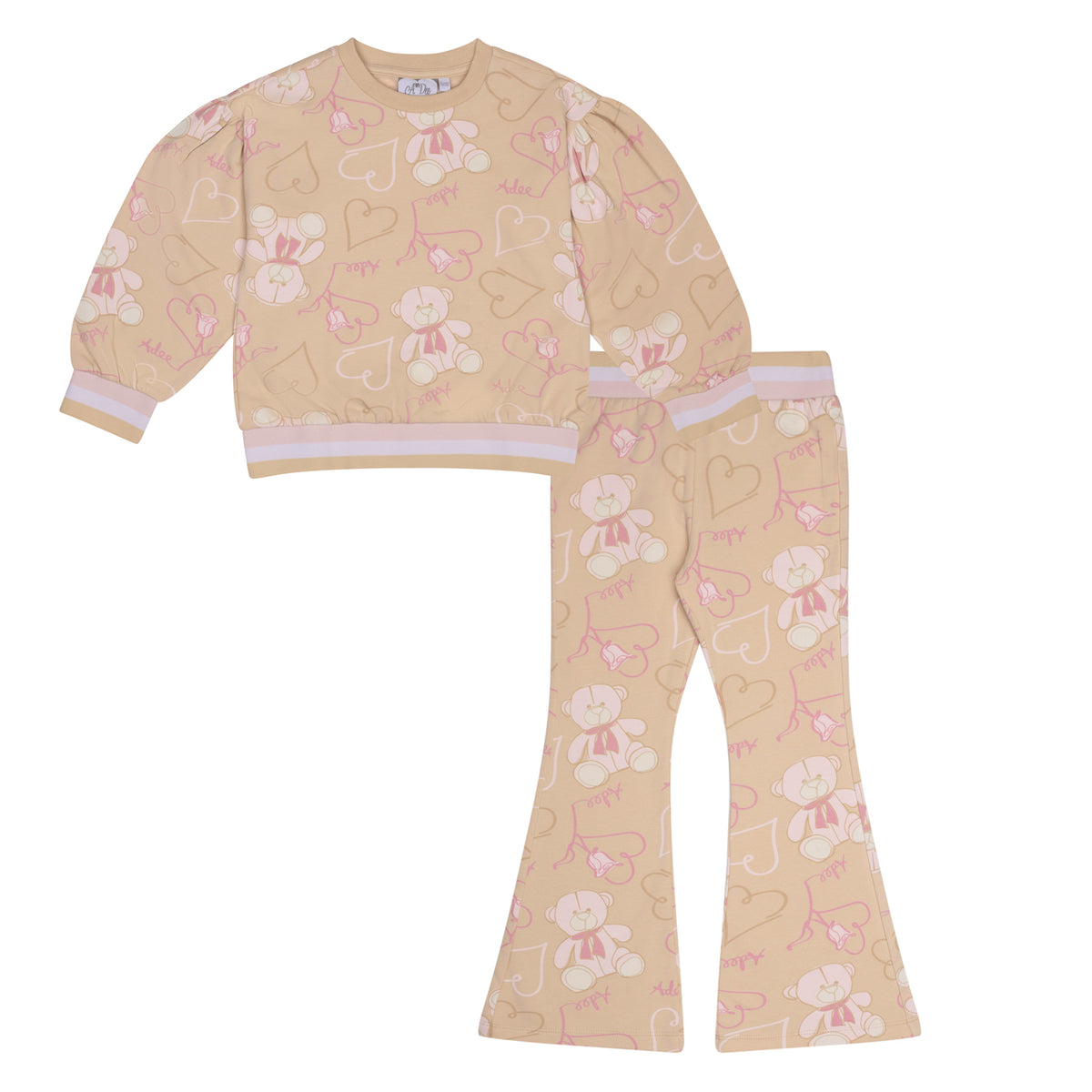 A Dee Girls Beige 'Sienna' Teddy Jogsuit