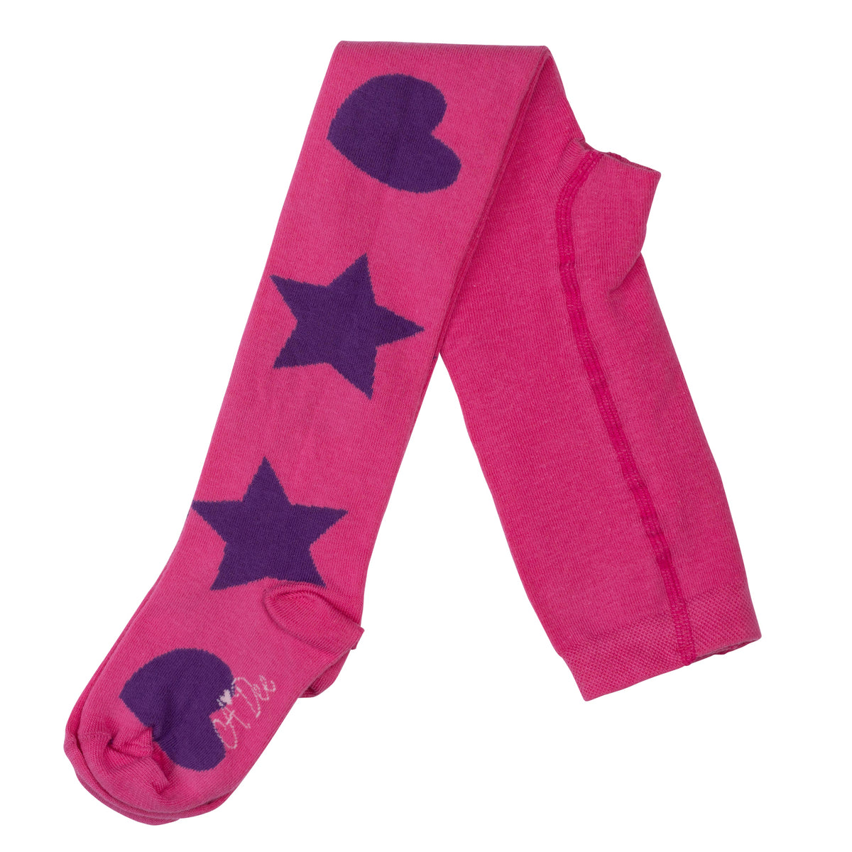 A Dee Girls Pink 'Tamara' Star & Heart Tights