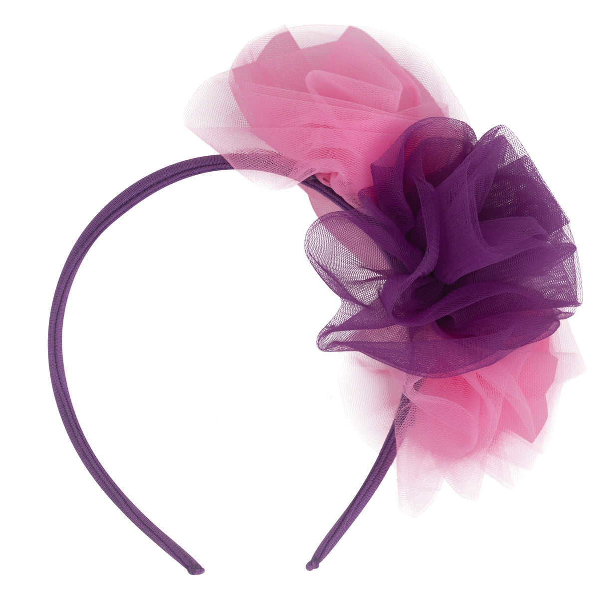 A Dee Girls Purple 'Tianna' Pom Pom Headband