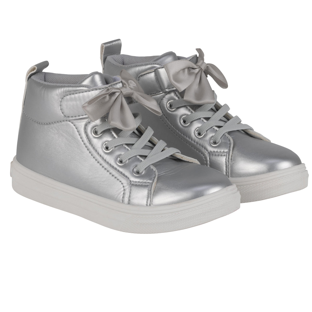 A Dee Girls Silver Bowtique High Top - Main Image