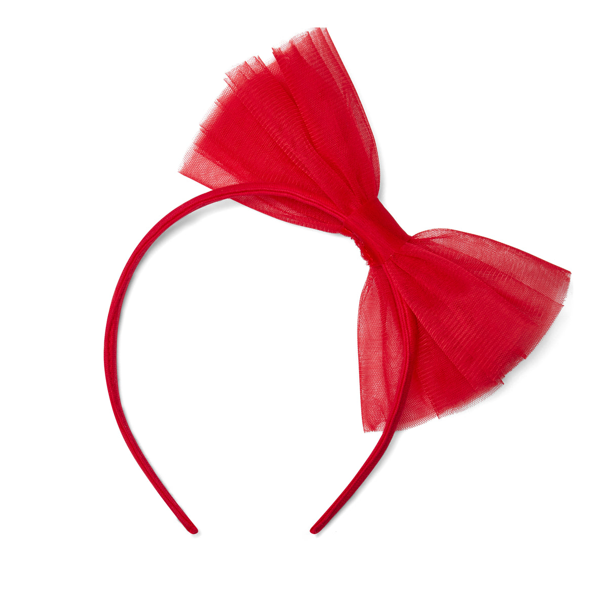 A Dee Girls Red Lennon Tulle Bow Hairband