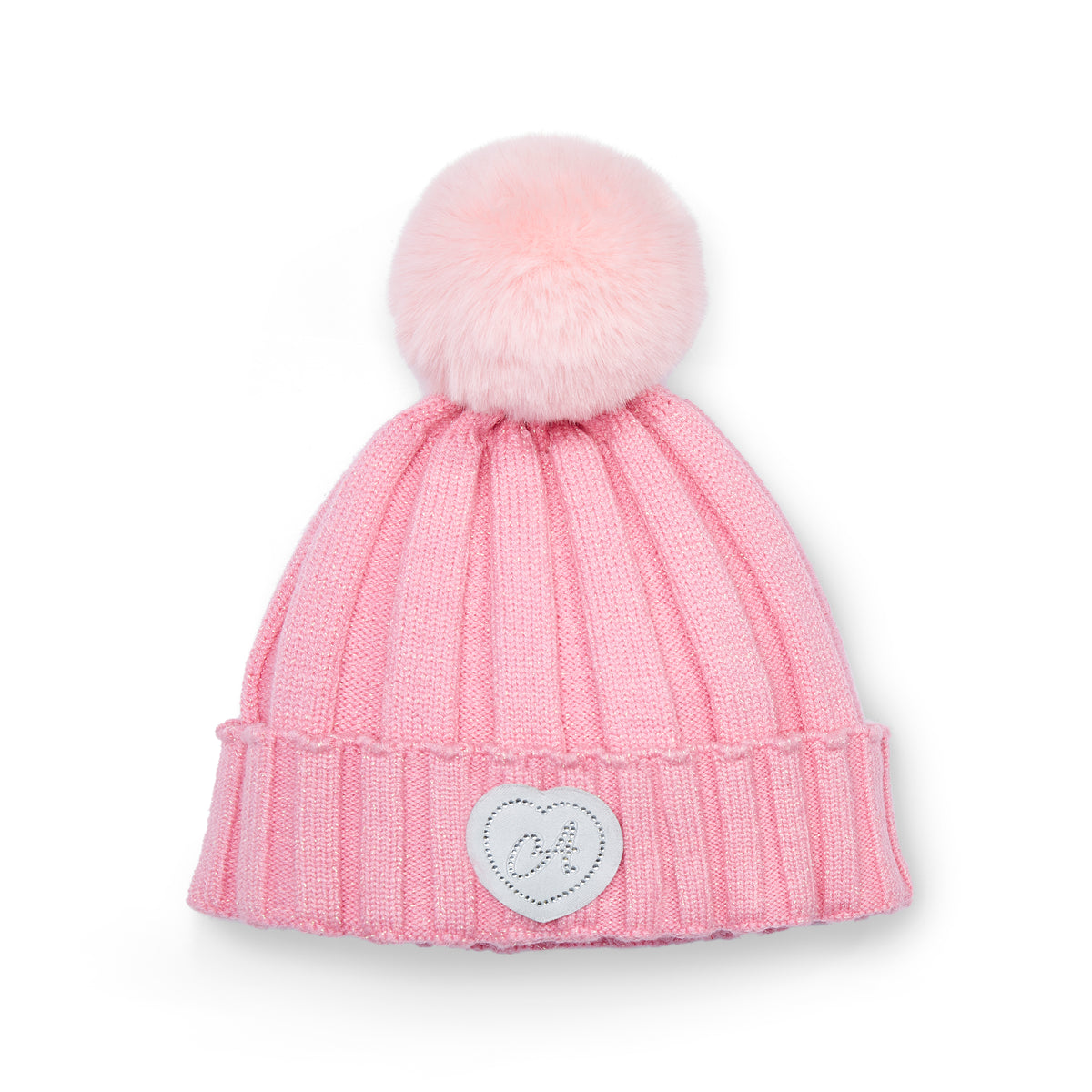 A Dee Girls Pink Mallory Pom Pom Hat