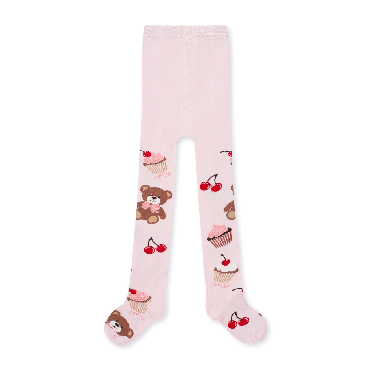 A Dee Girls Macie Pink Bear Tights