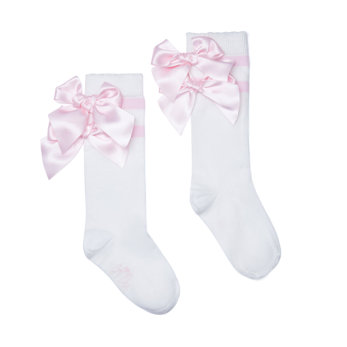 A Dee Girls Maeve White Bow Knee Socks