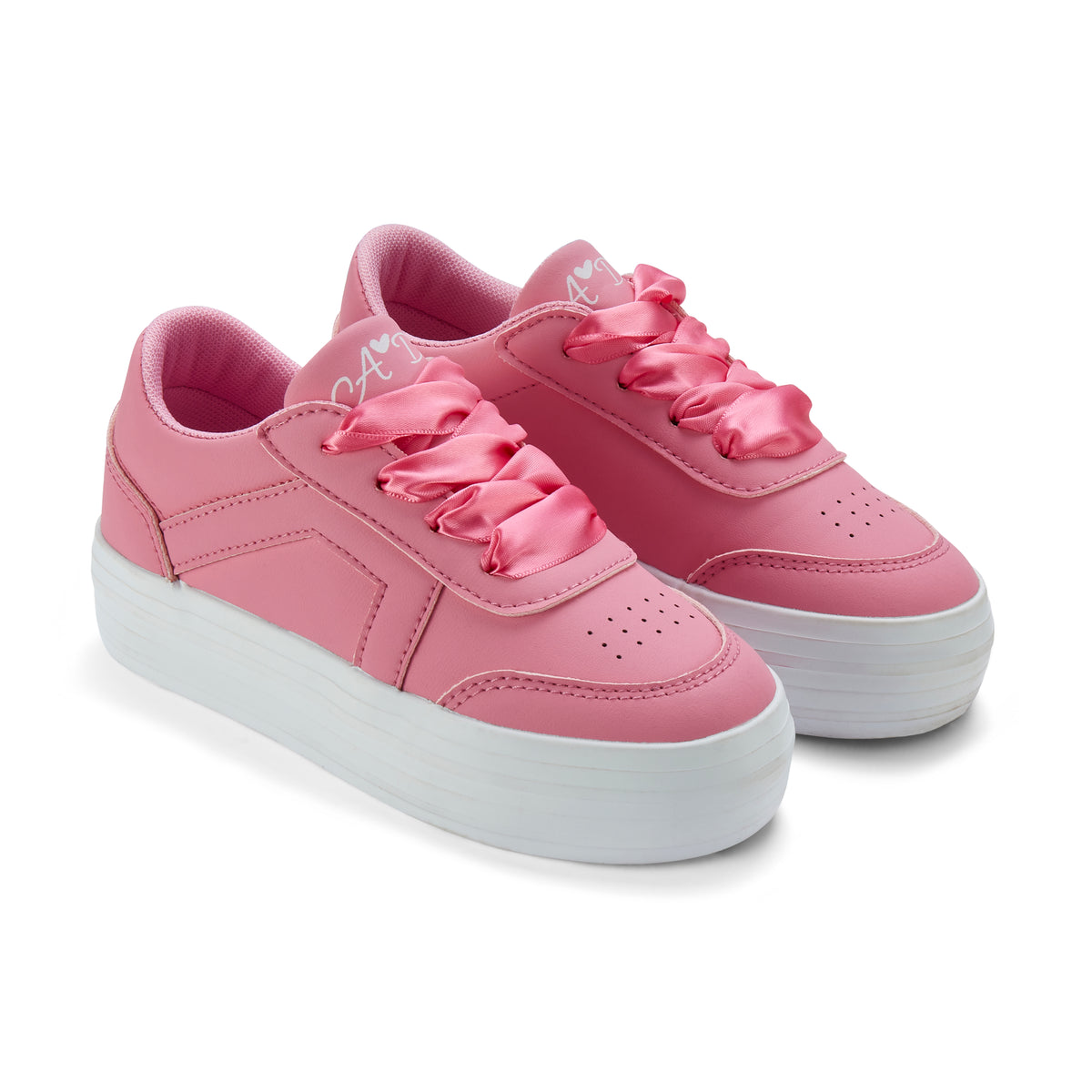 A Dee Girls Pink Patty Platform Trainers