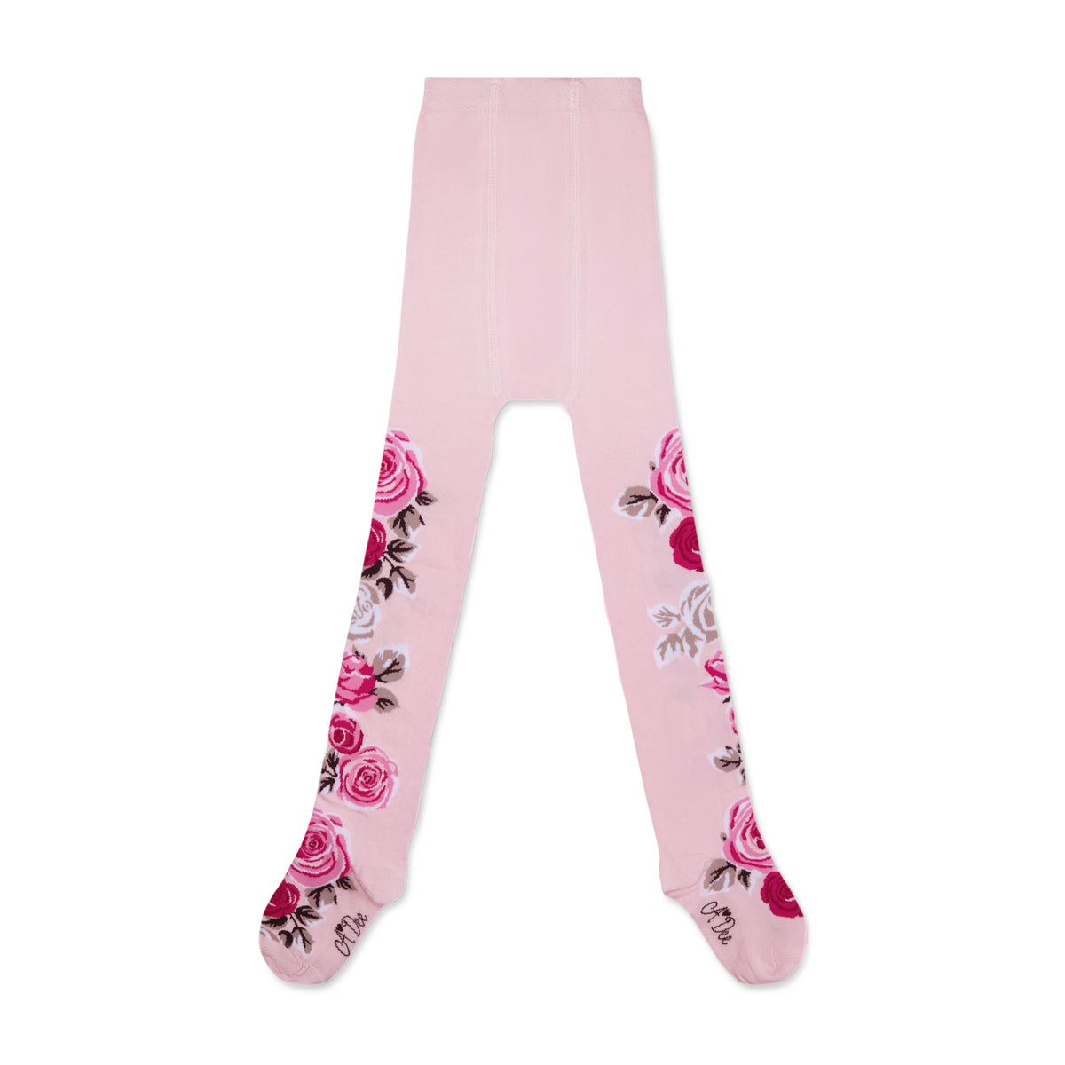 A Dee Girls Pink Rose Print 'Ari' Tights