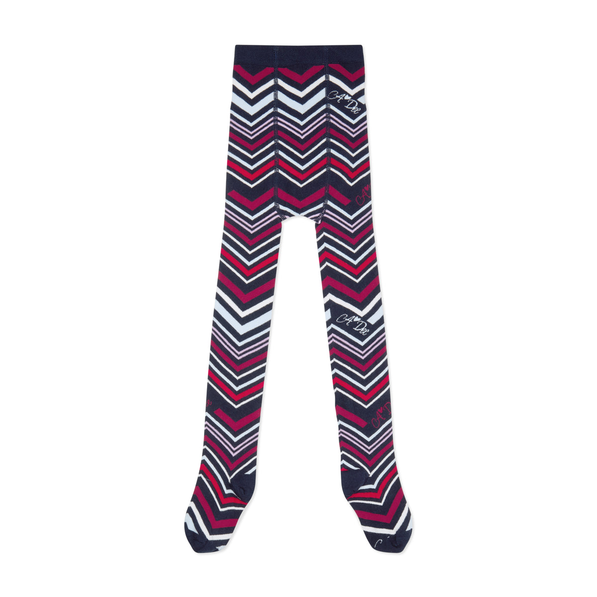 A Dee Girls Navy Chevron Print 'Ari' Tights