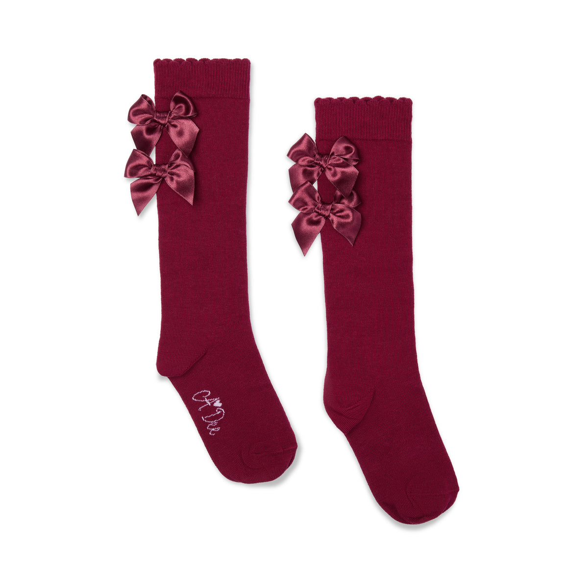 A Dee Girls Cherry 'Ariel' Bow Knee Socks