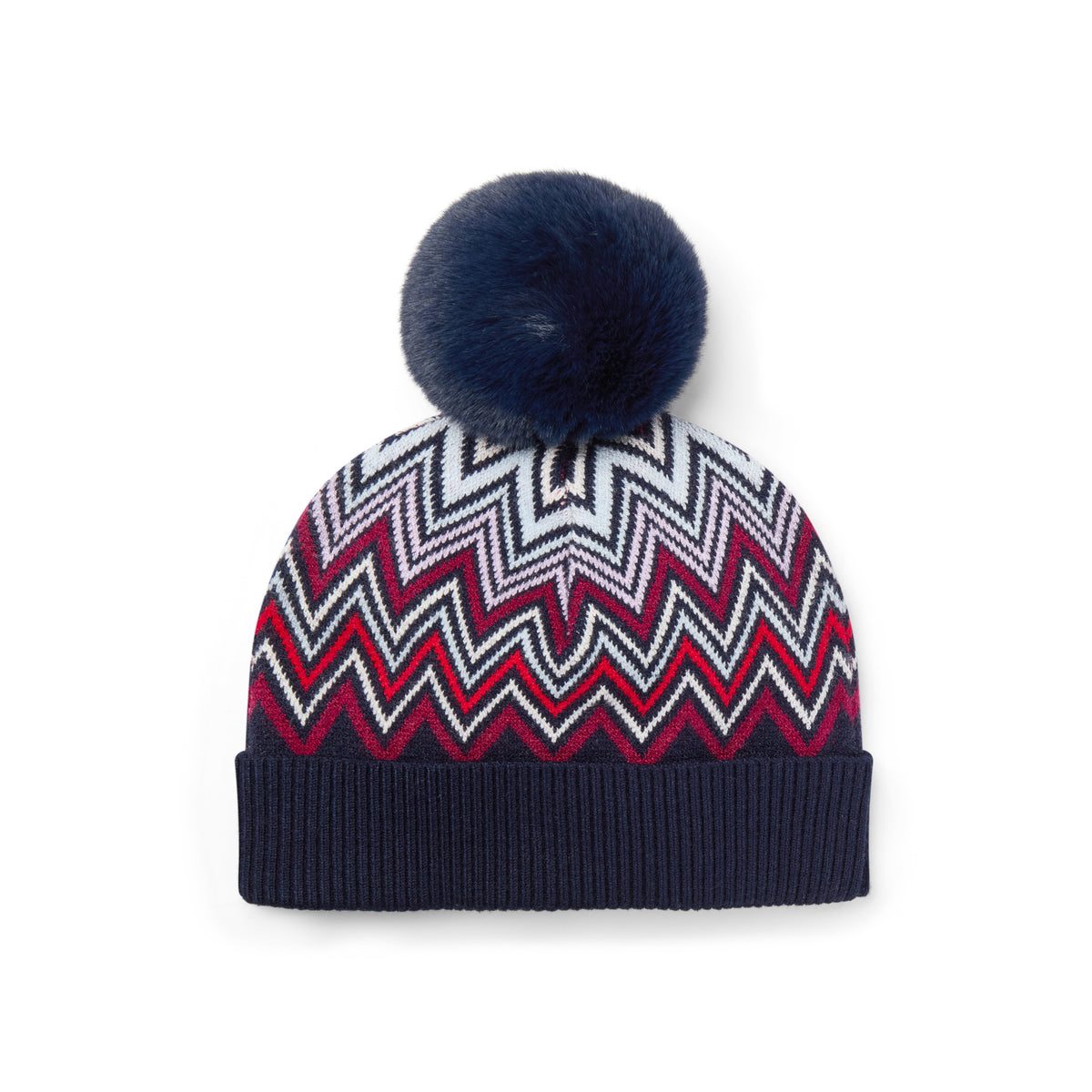 A Dee Girls Chevron 'Chelsy' Pom Pom Hat