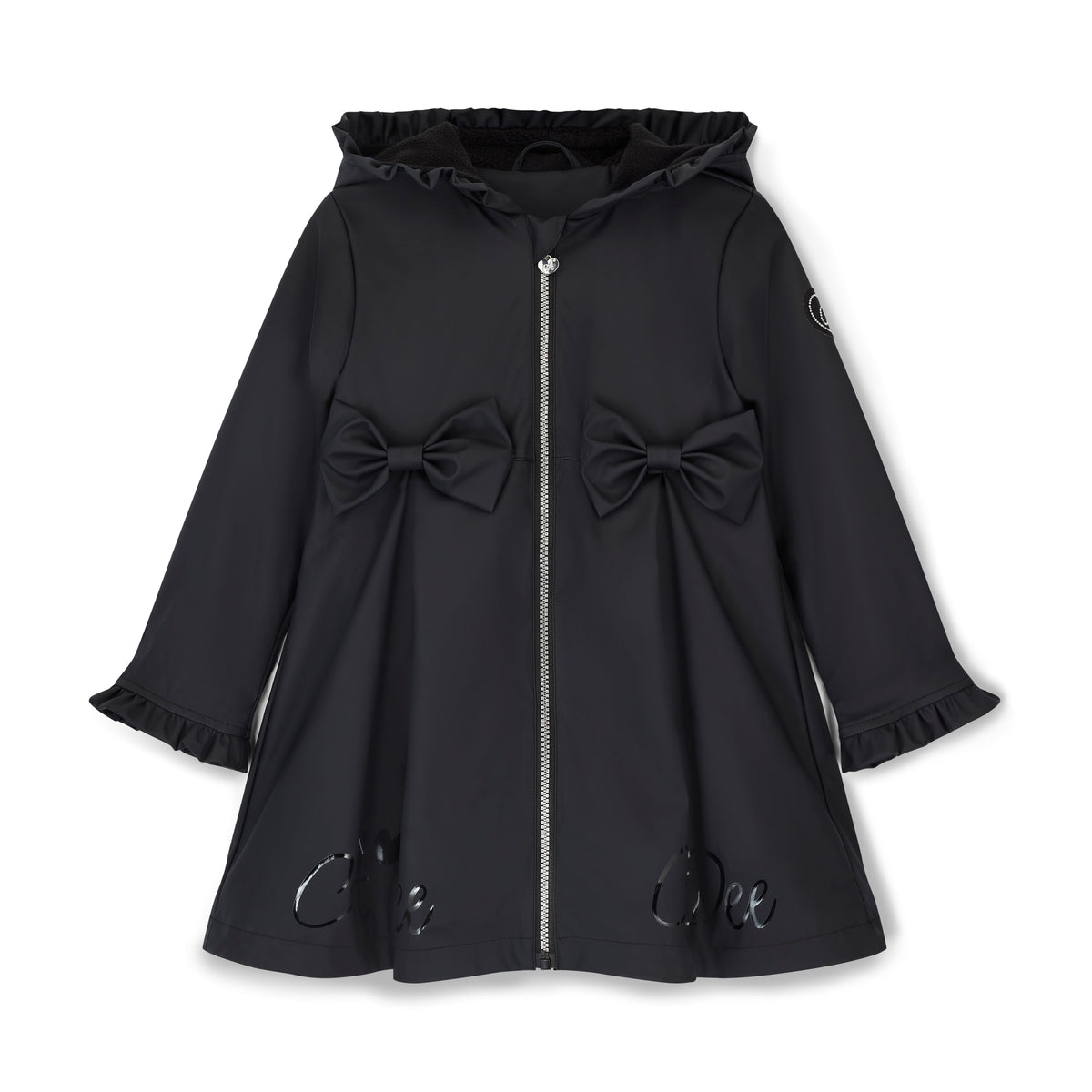 A Dee Girls Black Nova Raincoat