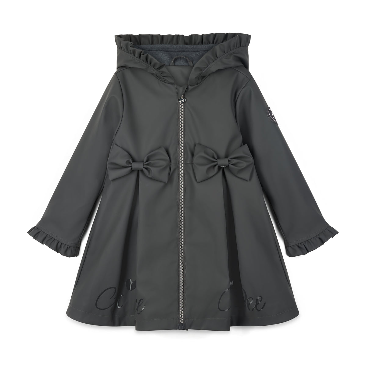 A Dee Girls Grey Nova Raincoat