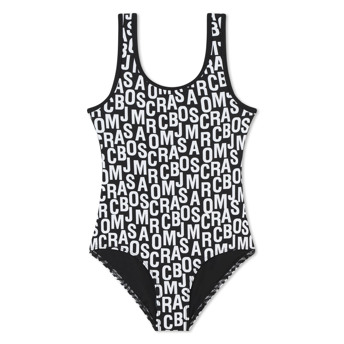 Marc Jacobs Girls Black Letter Swimsuit