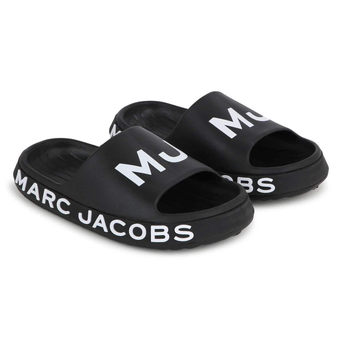 Marc Jacobs Black Branded Sliders