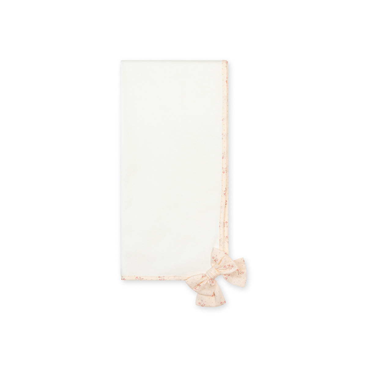 Baby Gi Ivory Floral Bow Muslin Blanket