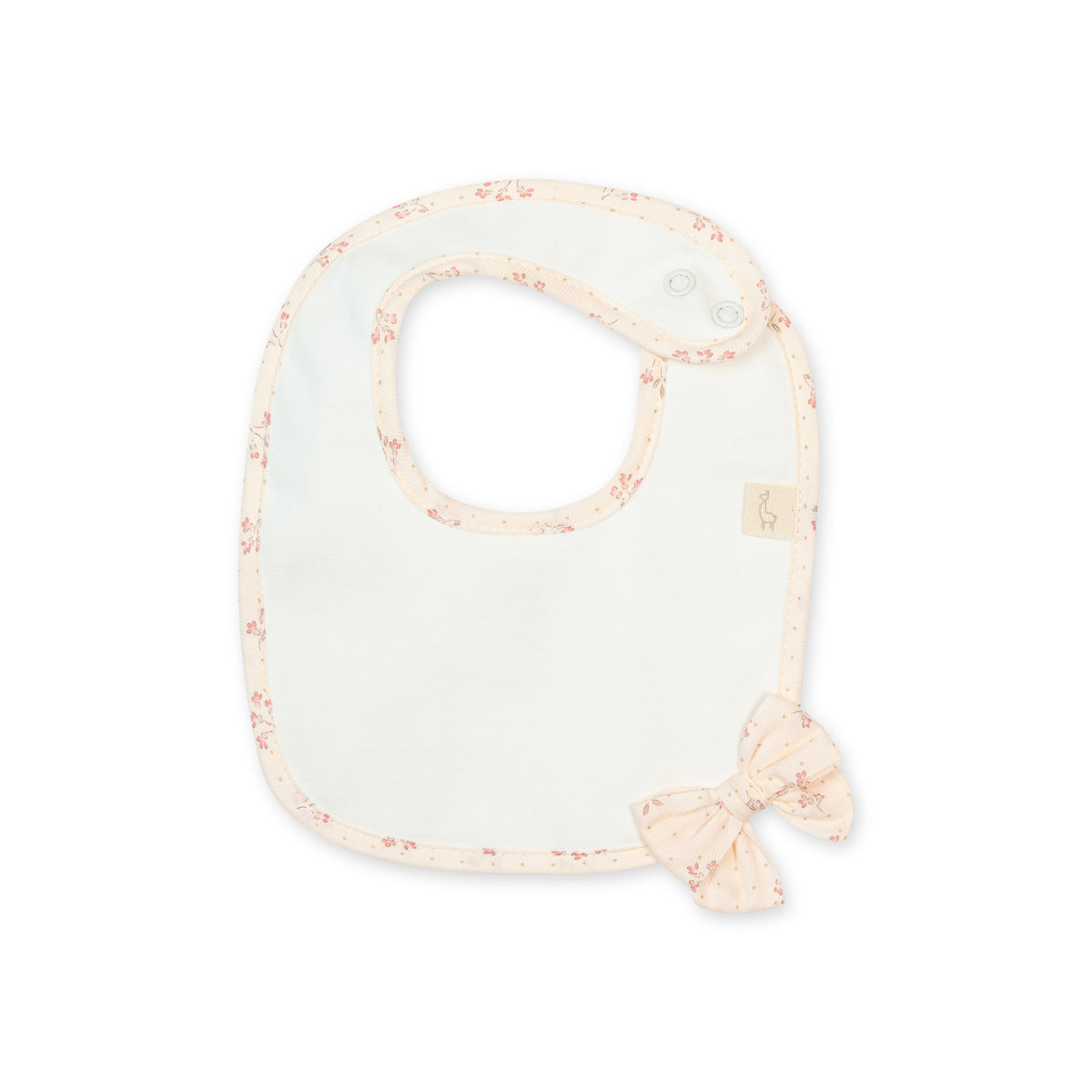 Baby Gi Ivory Floral Bow Bib