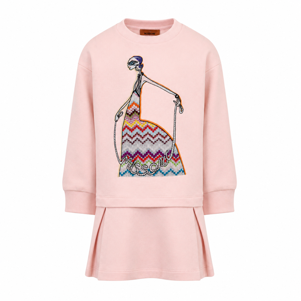 Missoni Girls Pink Zig Zag Dress