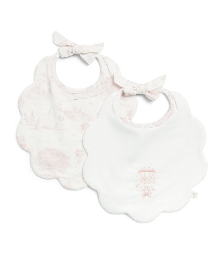 Marie Chantal Pink Toile de Jouy Bibs