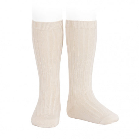 Condor Linen Basic Rib Knee Socks