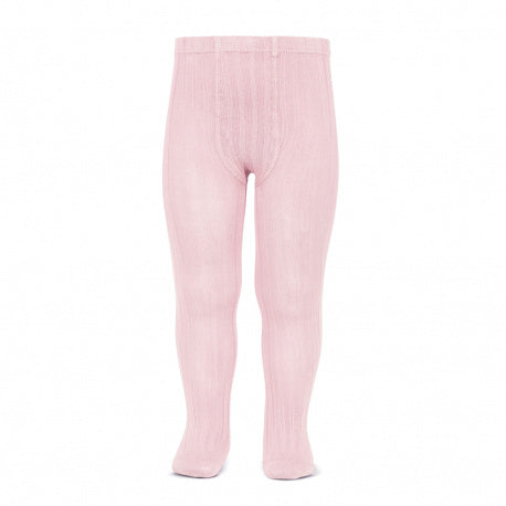 Condor Pink Basic Rib Tights