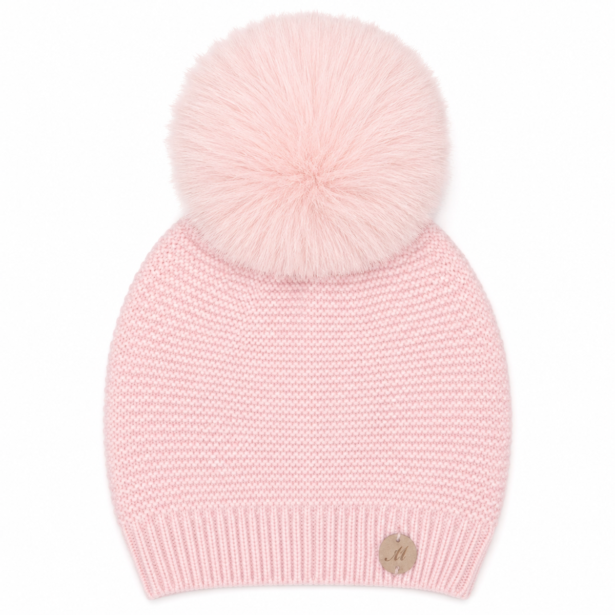 Martin Aranda Pale Pink Fur Pom Pom Hat