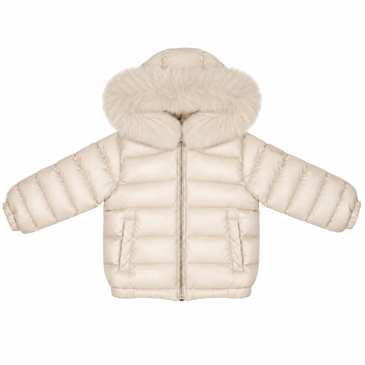 Martin Aranda Beige Fur Hood Coat
