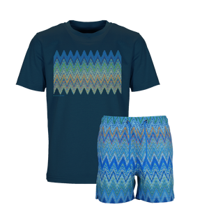 Moda Bandidos Blue SQ Zig Swimshorts Set