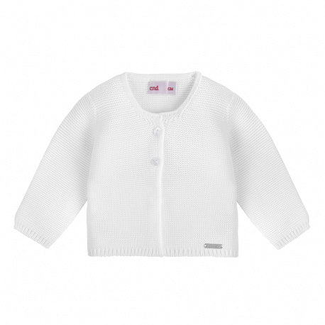 Condor White Basic Cardigan