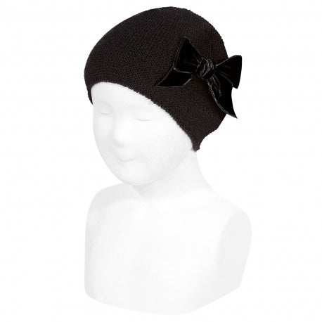 Condor Black Velvet Bow Hat