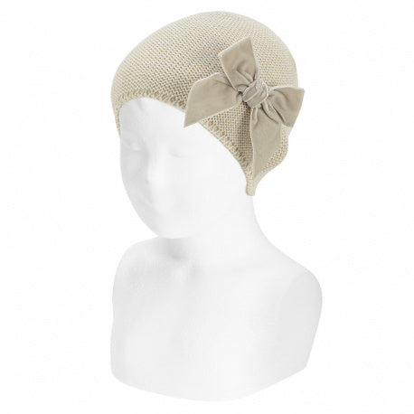 Condor Linen Velvet Bow Hat