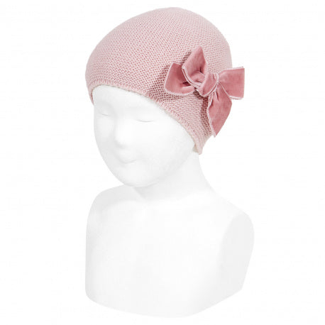 Condor Pink Velvet Bow Hat