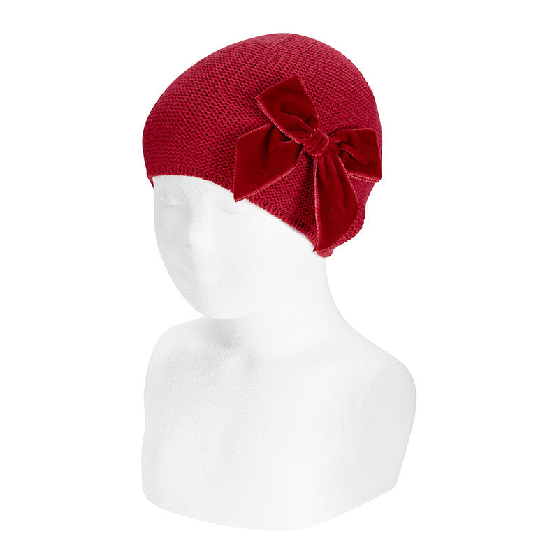 Condor Red Velvet Bow Hat